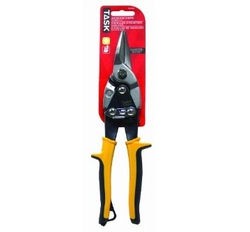 Task Tools Aviation Snips, Straight Cut, Yellow