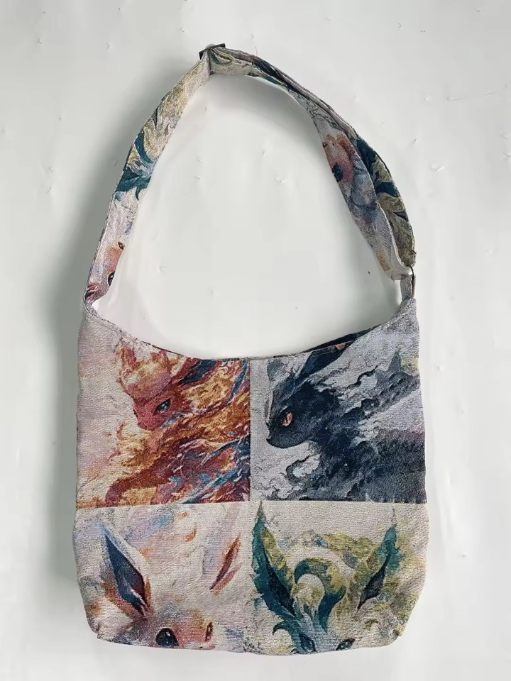 Bag: Eevee Evolution Boho Style Tote Bag, image 2