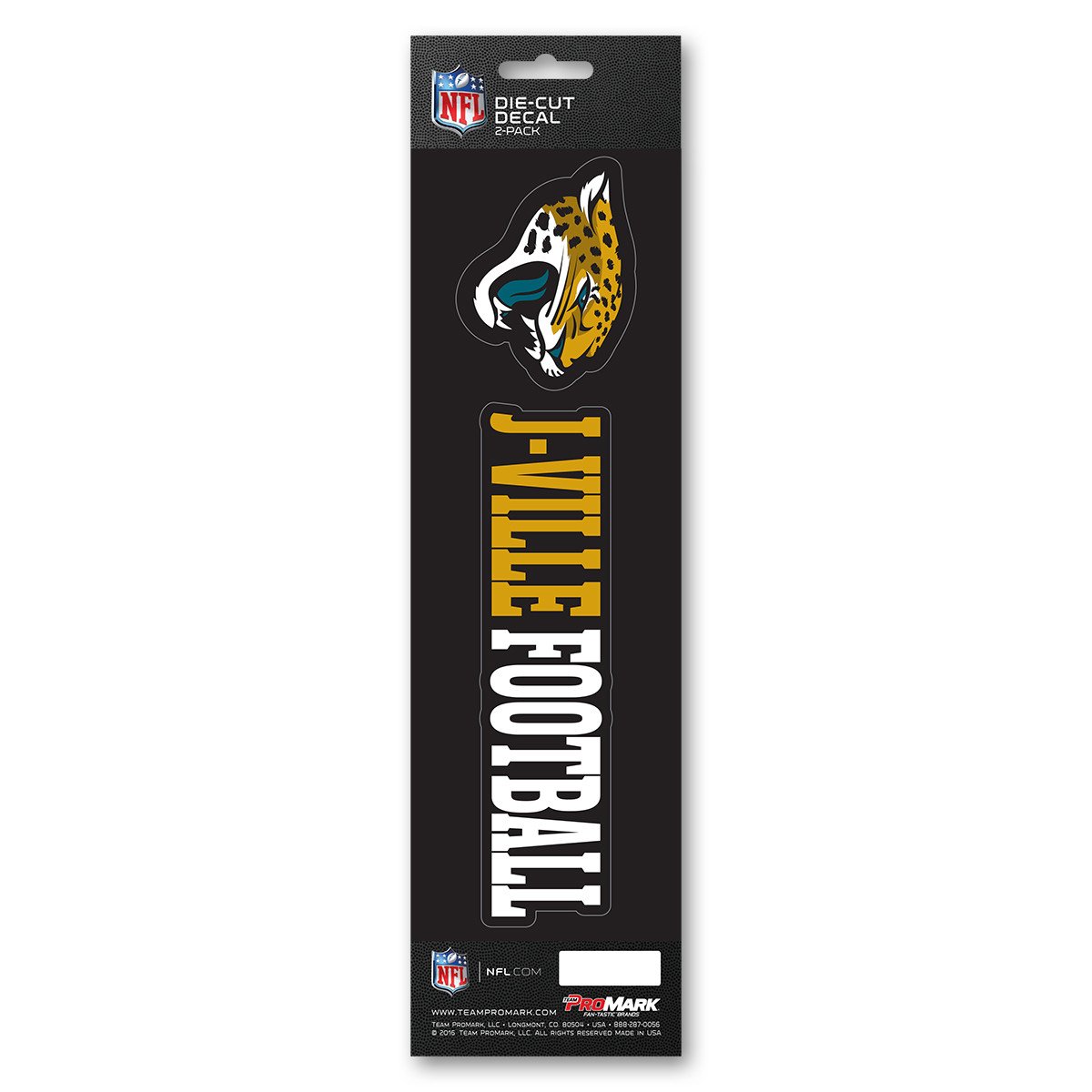 Jacksonville Jaguars Slogan Die Cut Decal 2pk