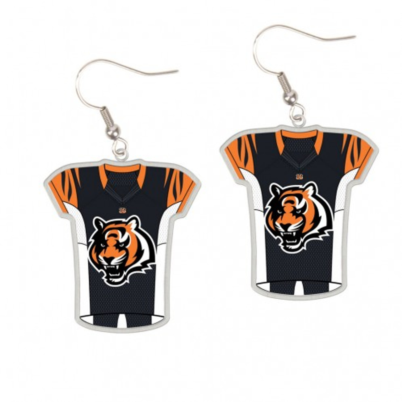 Cincinnati Bengals Jersey Style Earrings
