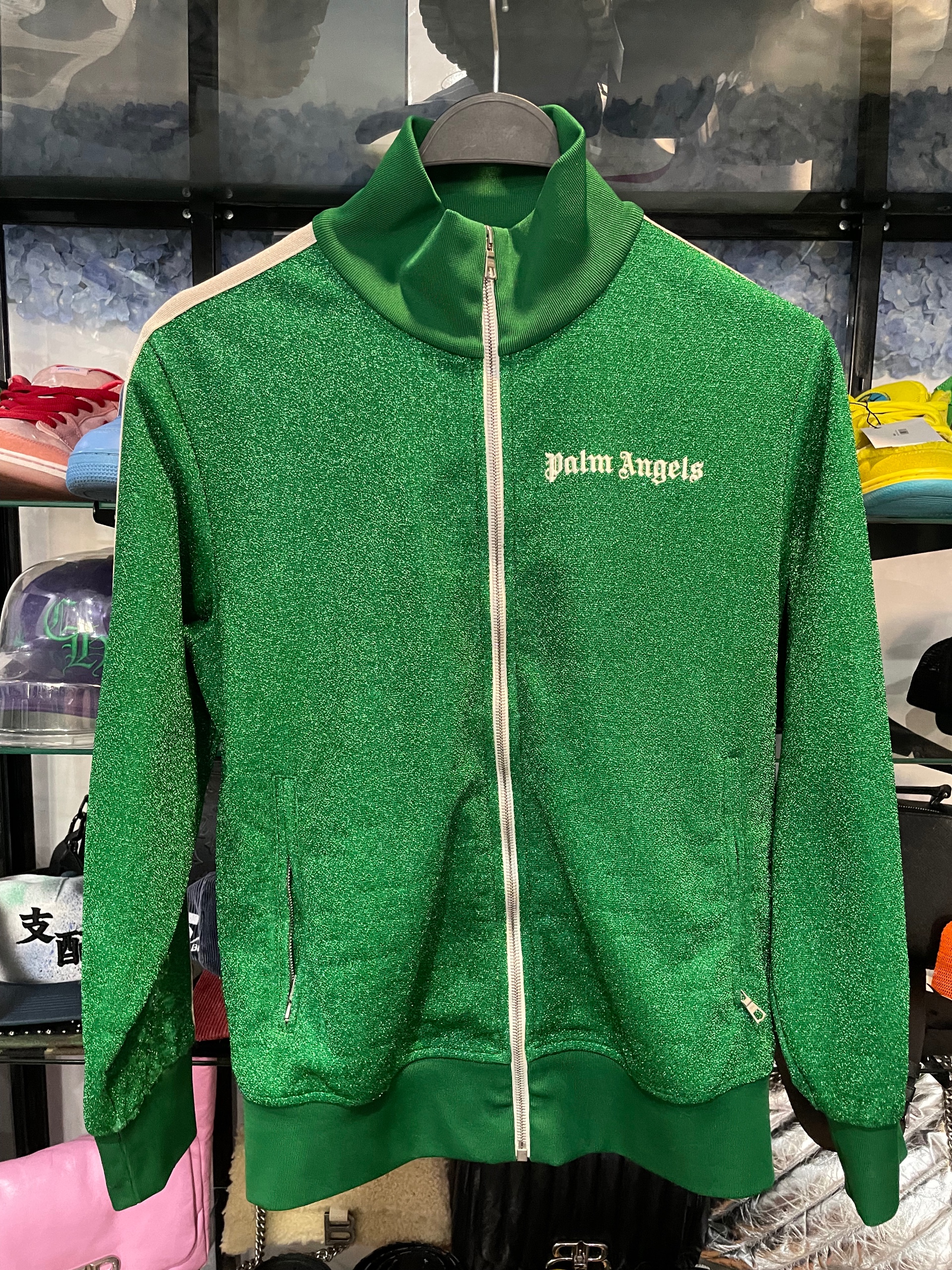 palm angel green zip up size M (used)