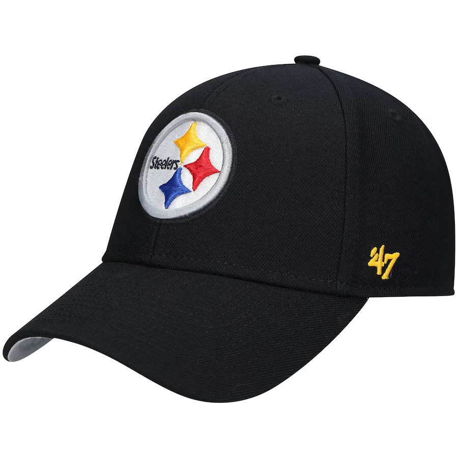 Pittsburgh Steelers Black '47Brand Adjustable Hat