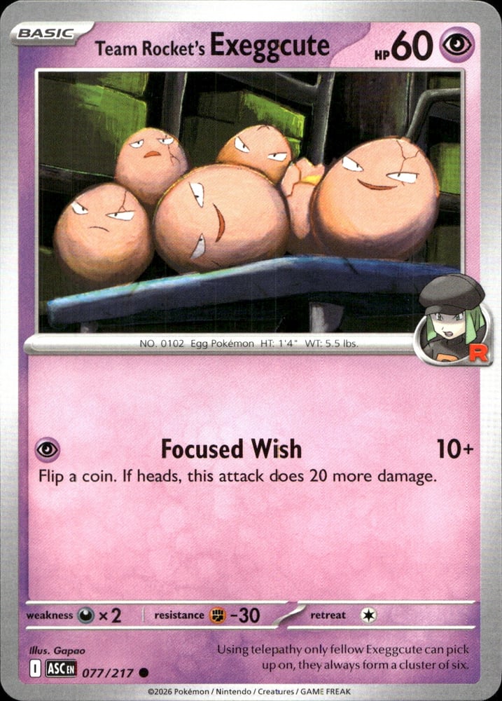 Team Rocket's Exeggcute - ME02.5 77/217