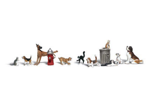 Woodland Scenics Cats & Dogs HO scale