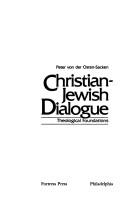 Cover of Christian-Jewish Dialogue: Theological Foundations