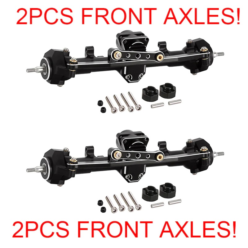 4mm Extended Aluminum Axle SCX24 2 Front