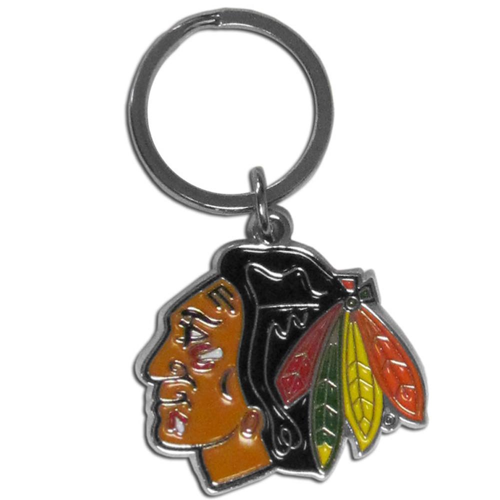Chicago Blackhawks Chrome Cut Logo Keychain