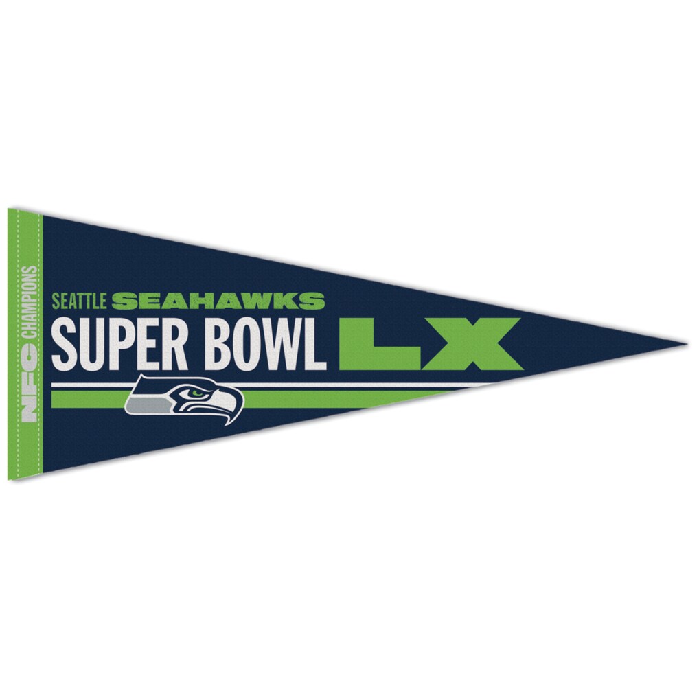 Seattle Seahawks Super Bowl LX Premium Pennant 12x30"