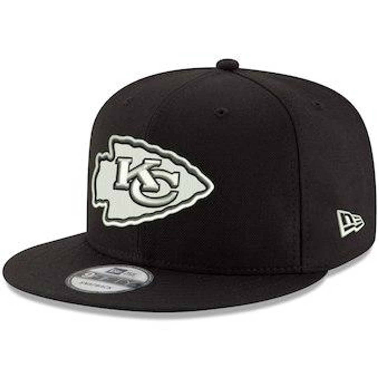 Kansas City Chiefs Black and White New Era Snapback Hat