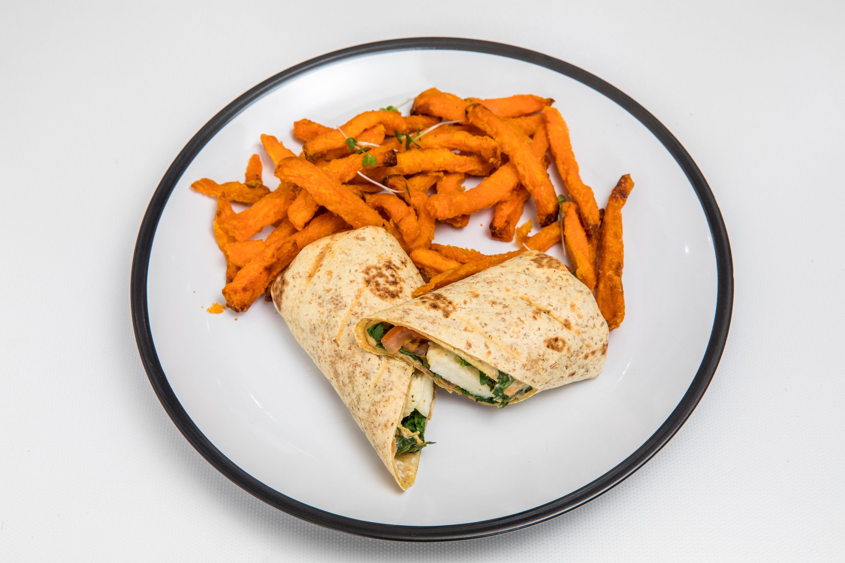 Grilled Low Fat Halloumi Hot Wrap
