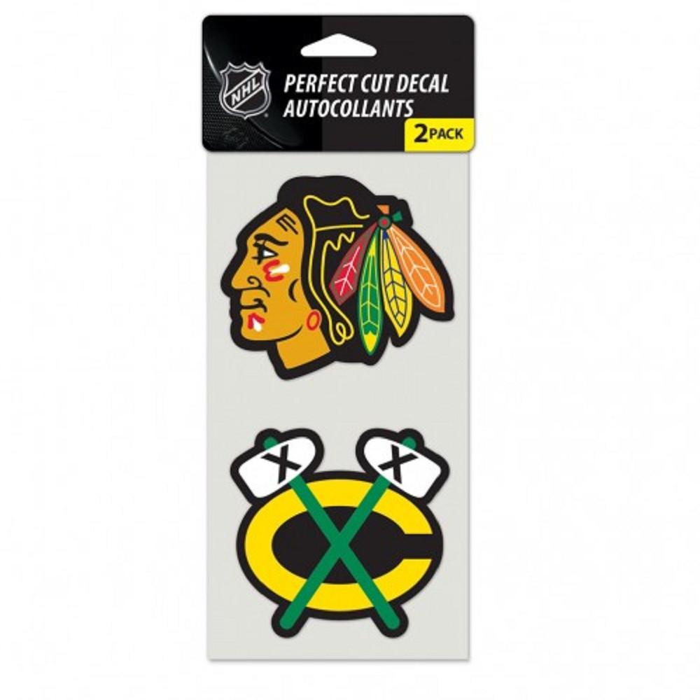 Chicago Blackhawks Perfect Cut Decals 2 pack
