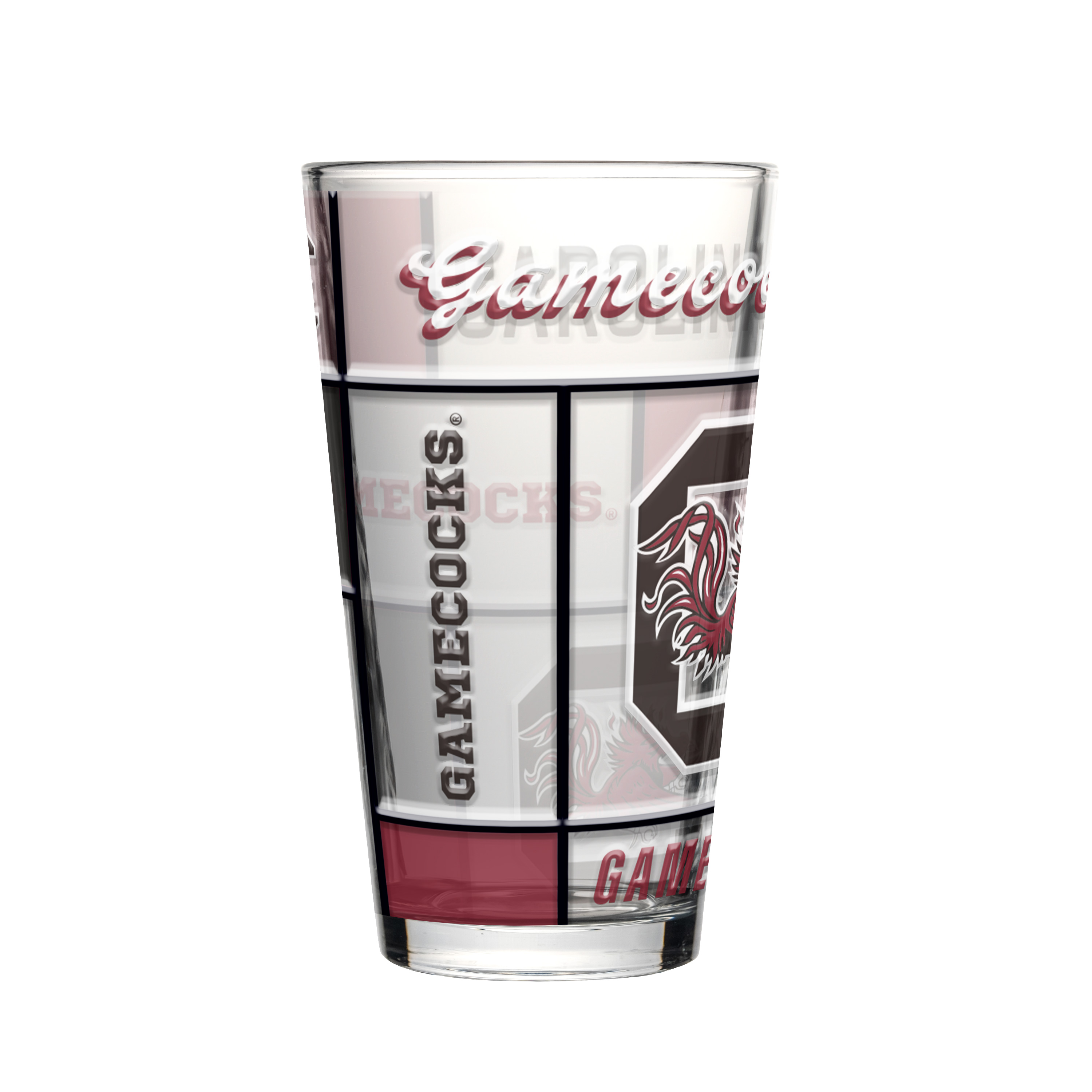 South Carolina Gamecocks Boxed Quilted Stained Pint Glass 16oz