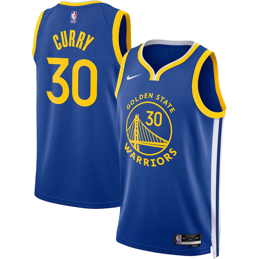 Golden State Warriors Steph Curry Royal Blue Nike Swingman Jersey