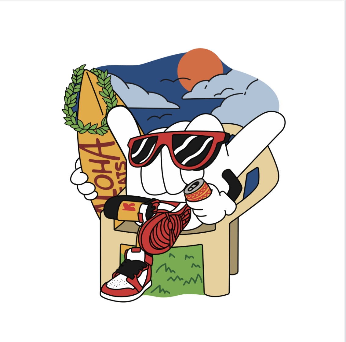 Shaka Sticker