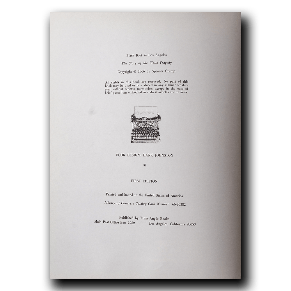 Crump -- Black Riot In Los Angeles [Book]