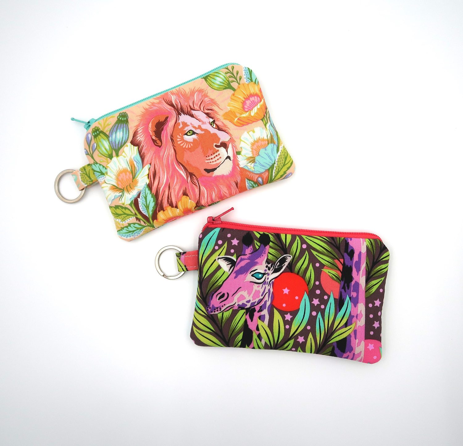 Keychain Pouch – Tula Pink Lion or Giraffes, photo 10 of 10