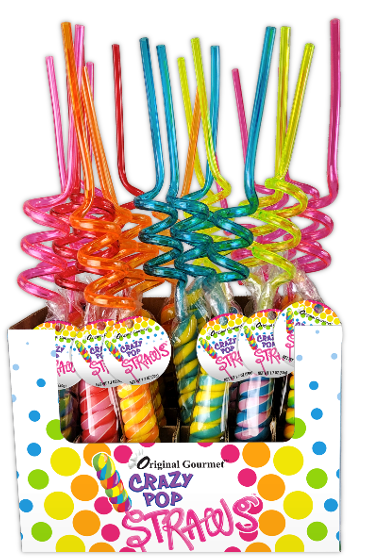 Crazy Pop Straws, 1.4oz, 20ct Case