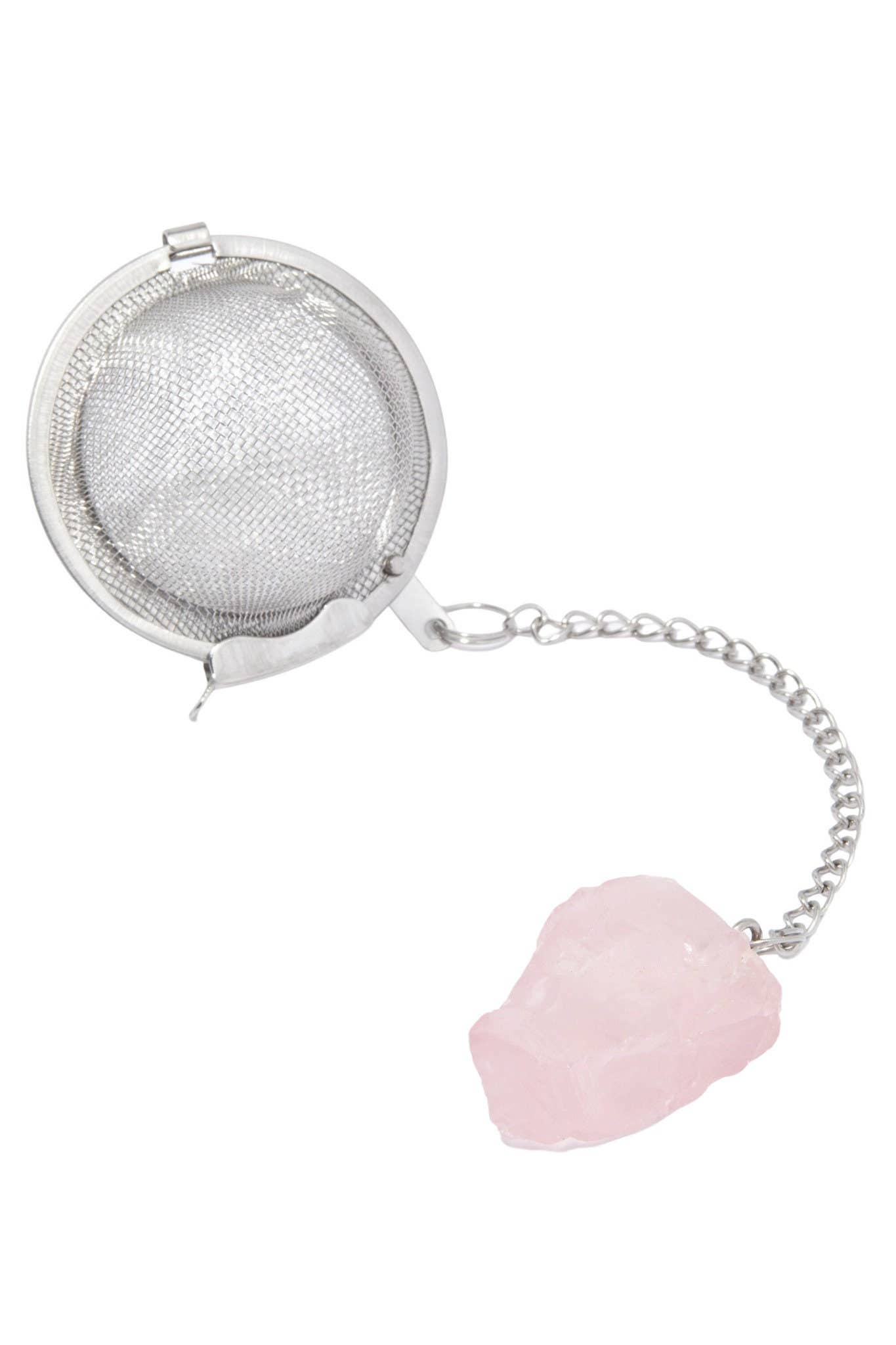 New Moon Beginnings - Rose Quartz Tea Ball Strainer