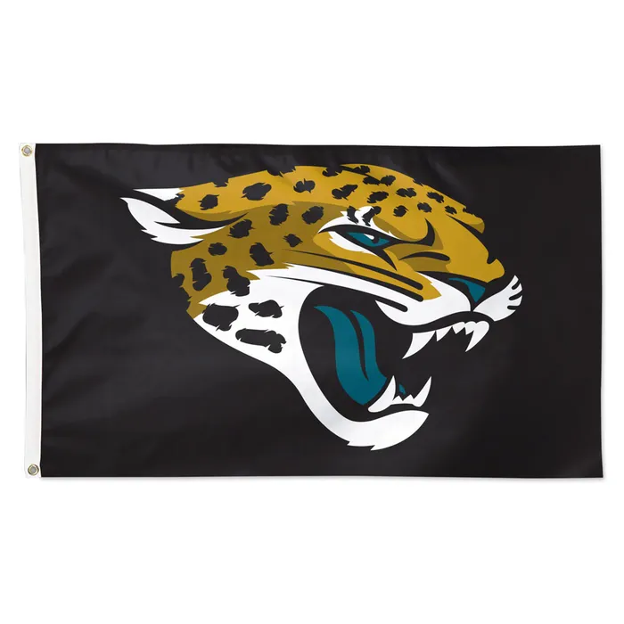 Jacksonville Jaguars Black Primary Logo Flag 3x5'