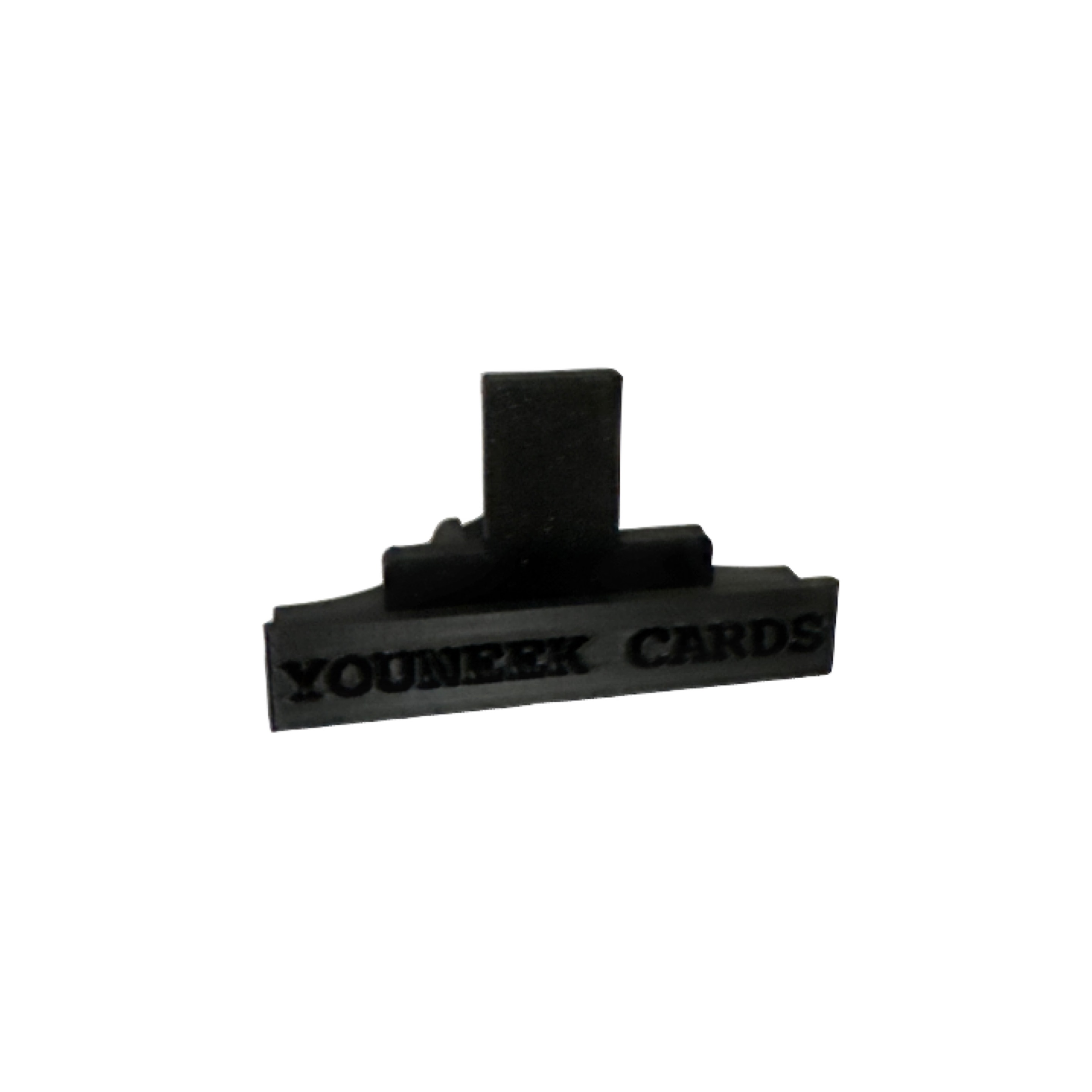 This card display stand features durable construction and a compact design, making it ideal for showcasing business cards, greeting cards, or small signage. Its versatile usage suits various settings, from offices to retail spaces.