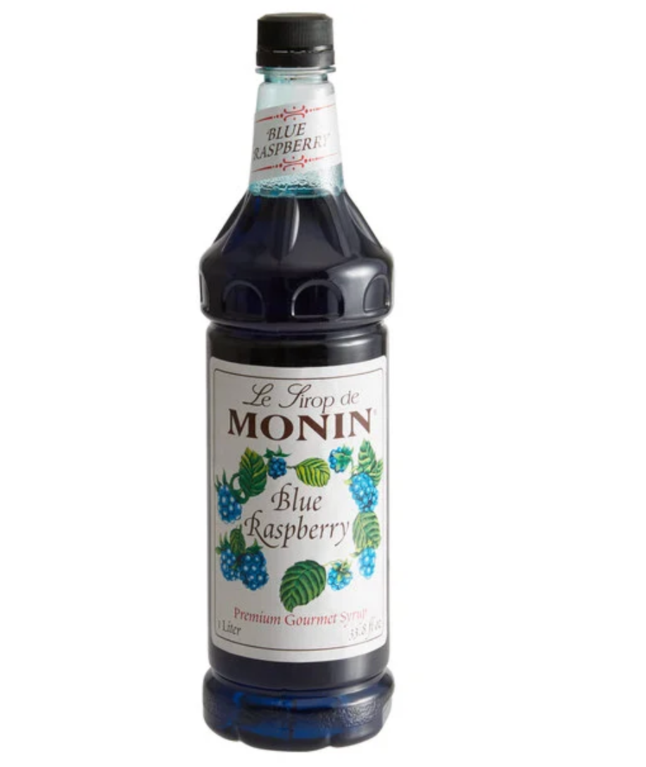 Monin Premium Blue Raspberry Flavoring Syrup 1 Liter