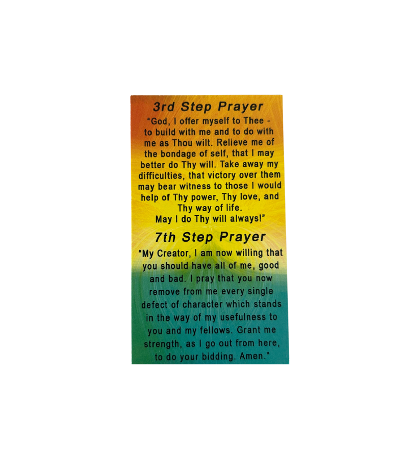 3rd and & 7th Step Prayer Wallet Card