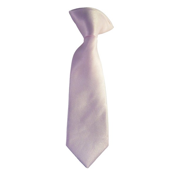 8 x 2 Inch Clip-on Light Pink Solid Tie