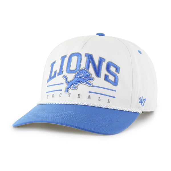 Detroit Lions White Roscoe TT '47 Brand Hitch RF Snapback Hat