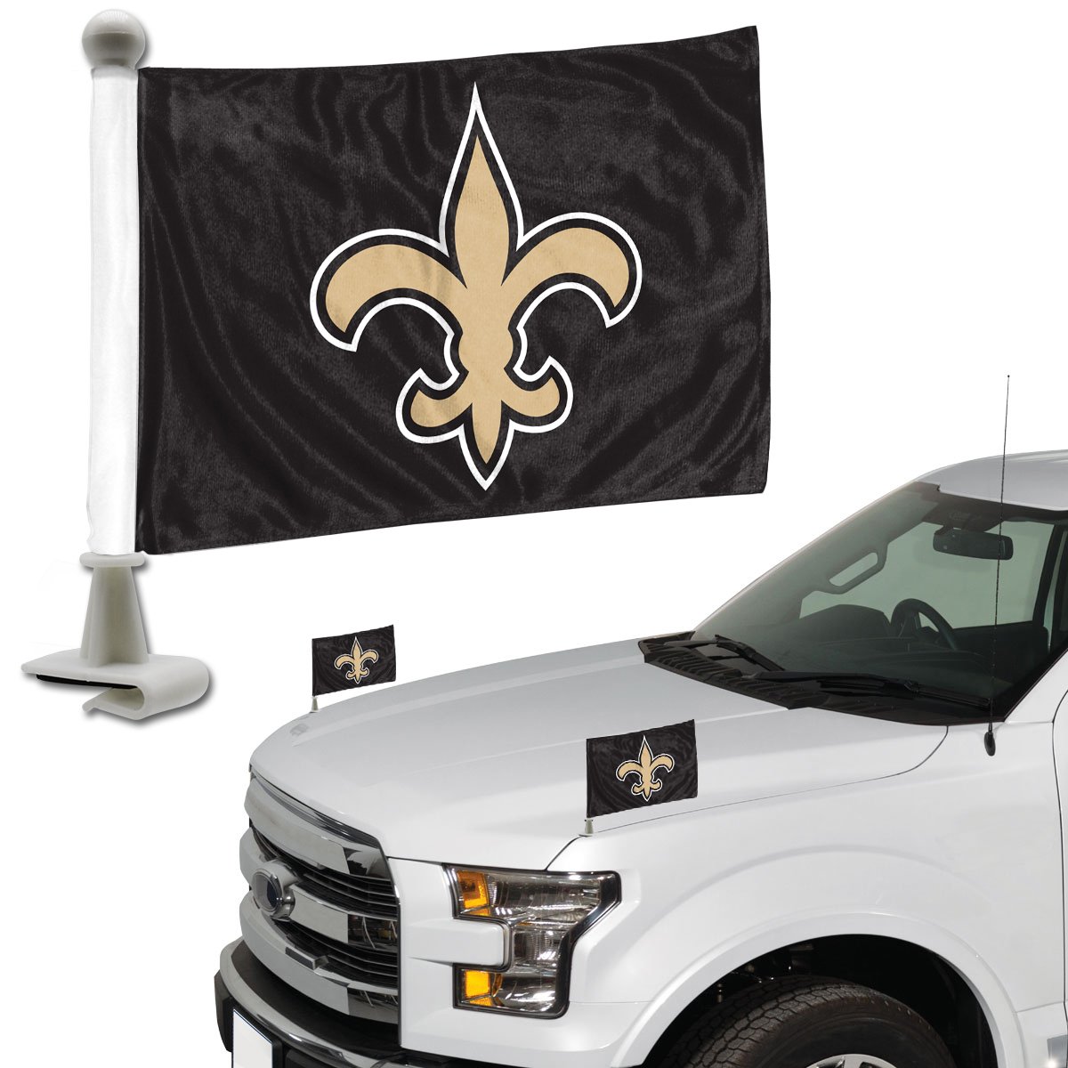 New Orleans Saints Ambassador Car Flags Set