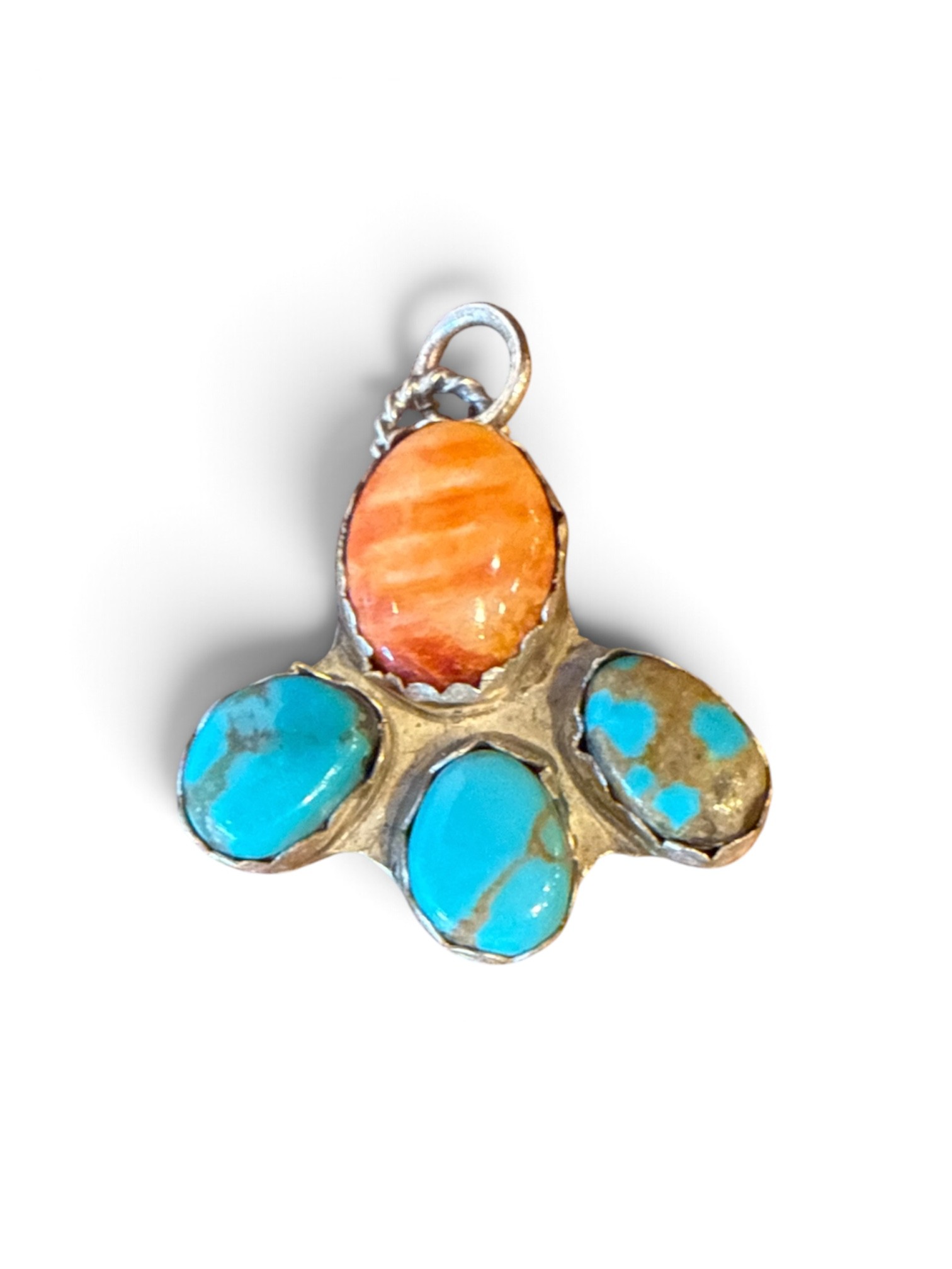 Durango Darlings - Orange and Turquoise Pendant