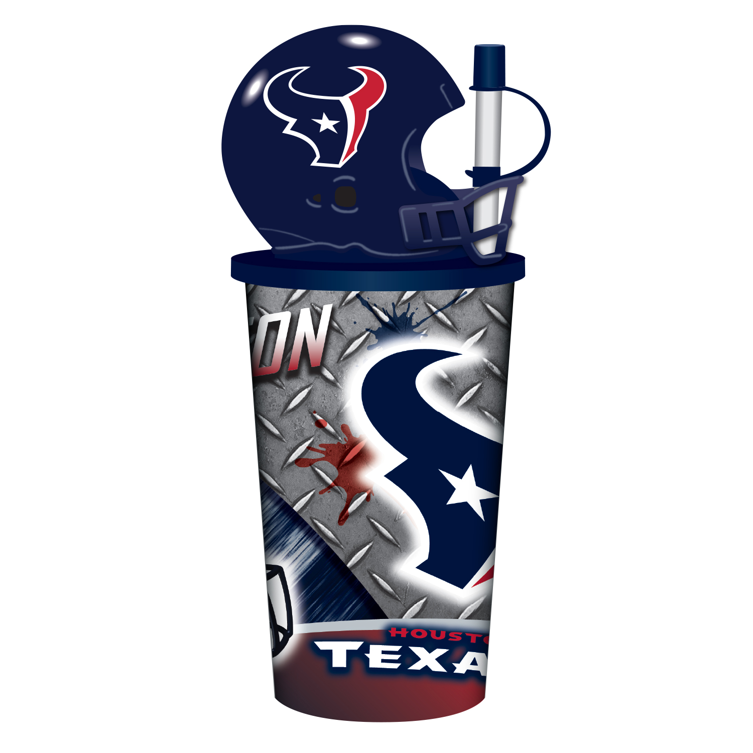 Houston Texans Helmet Cup with Straw 32oz