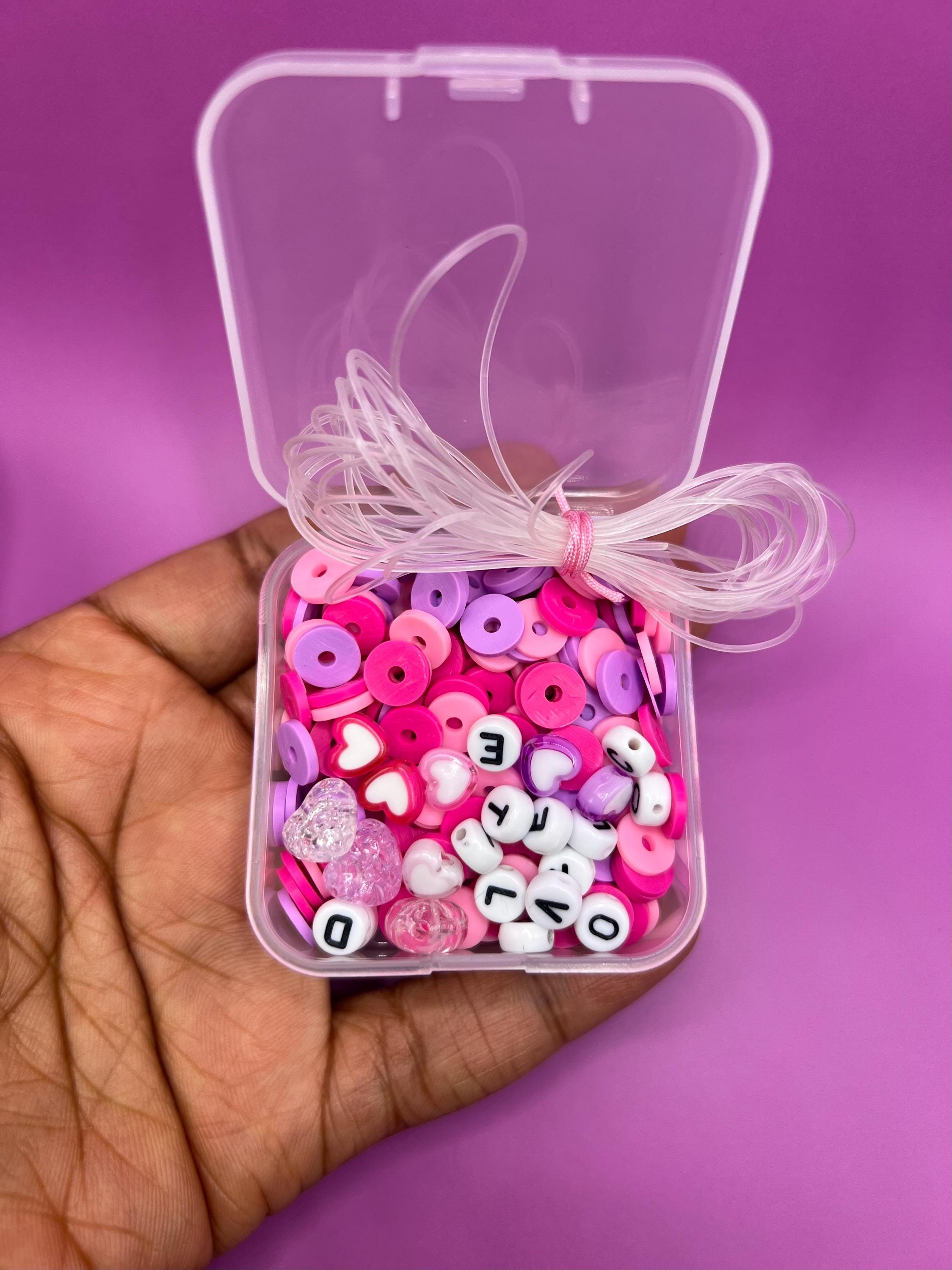 Heart Bracelet Making Kit: Custom Word Beads, fun friendship Craft view 3