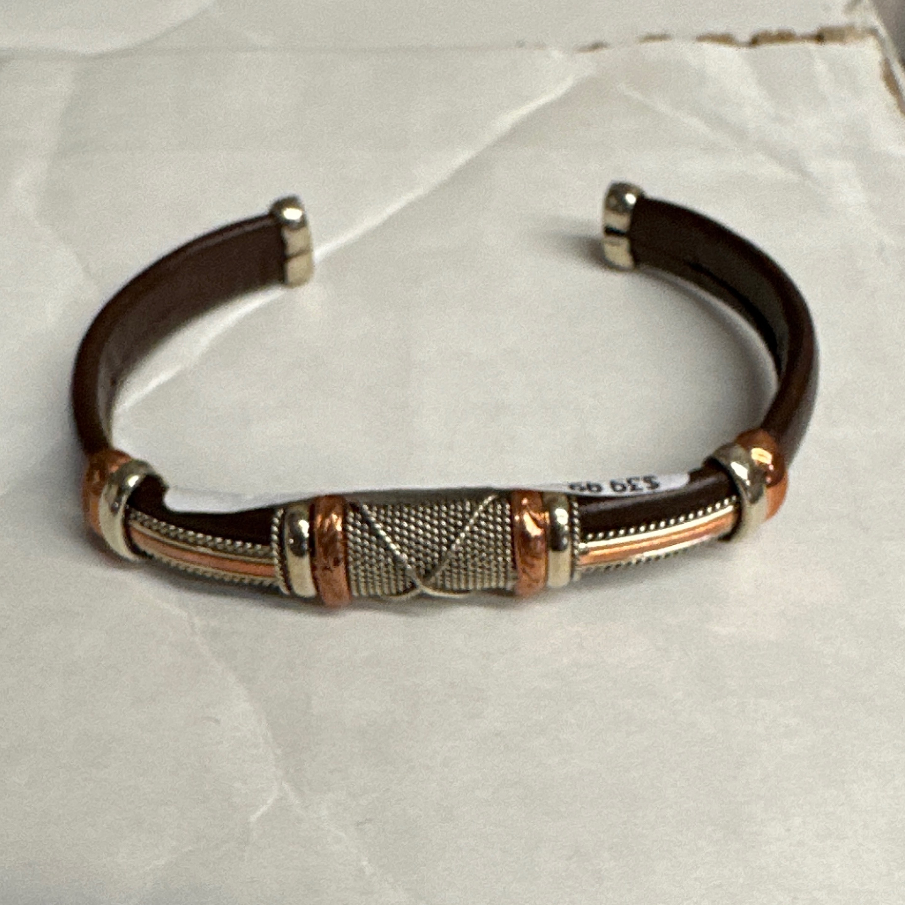 Brown Leather Cuff