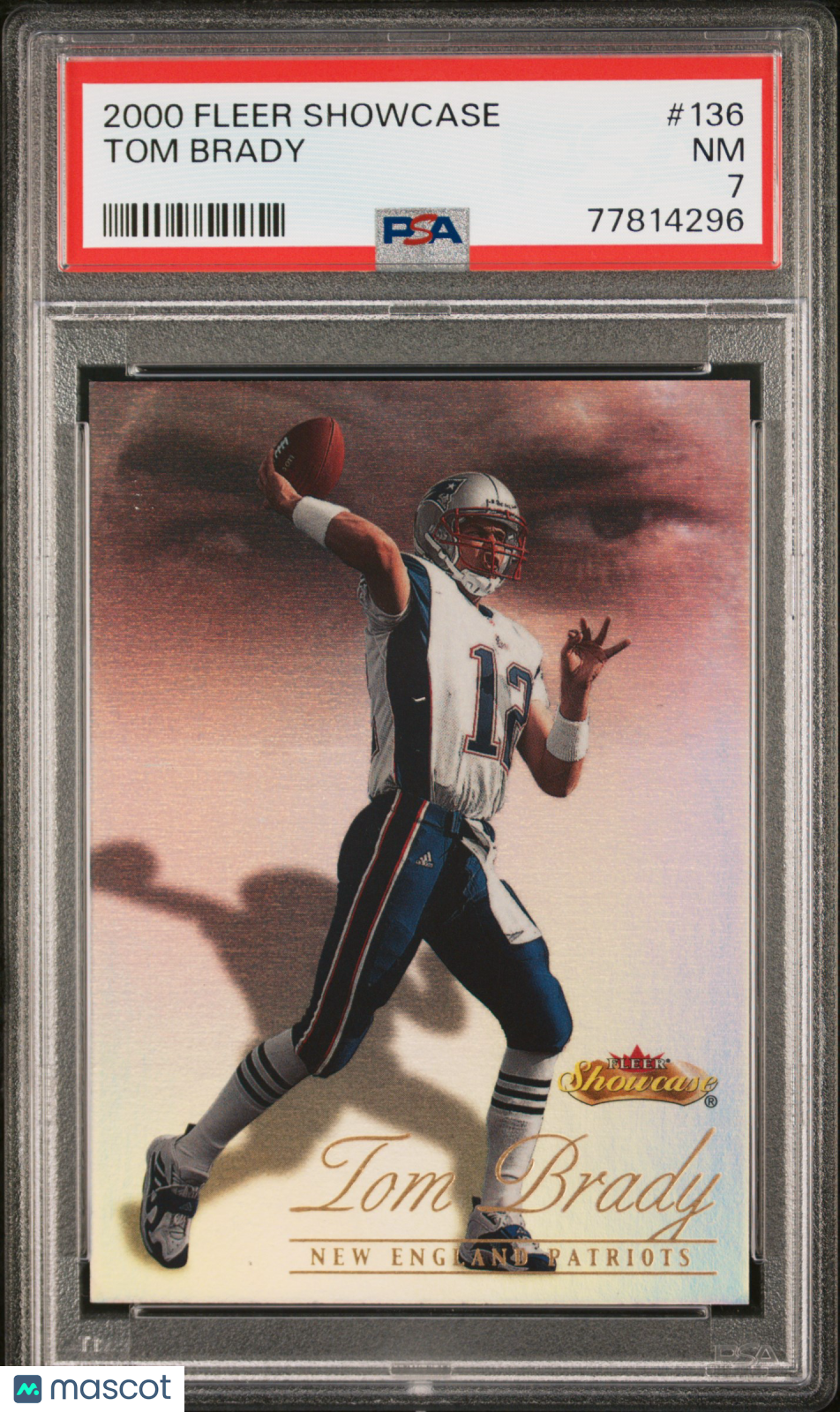 2000 Fleer Showcase Tom Brady /2000 PSA 7