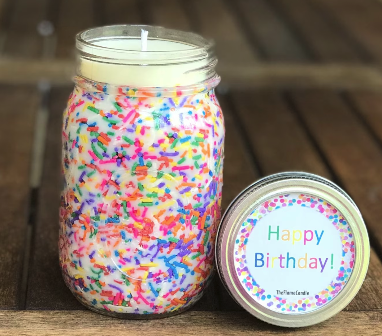 Rainbow Birthday Cake Candle