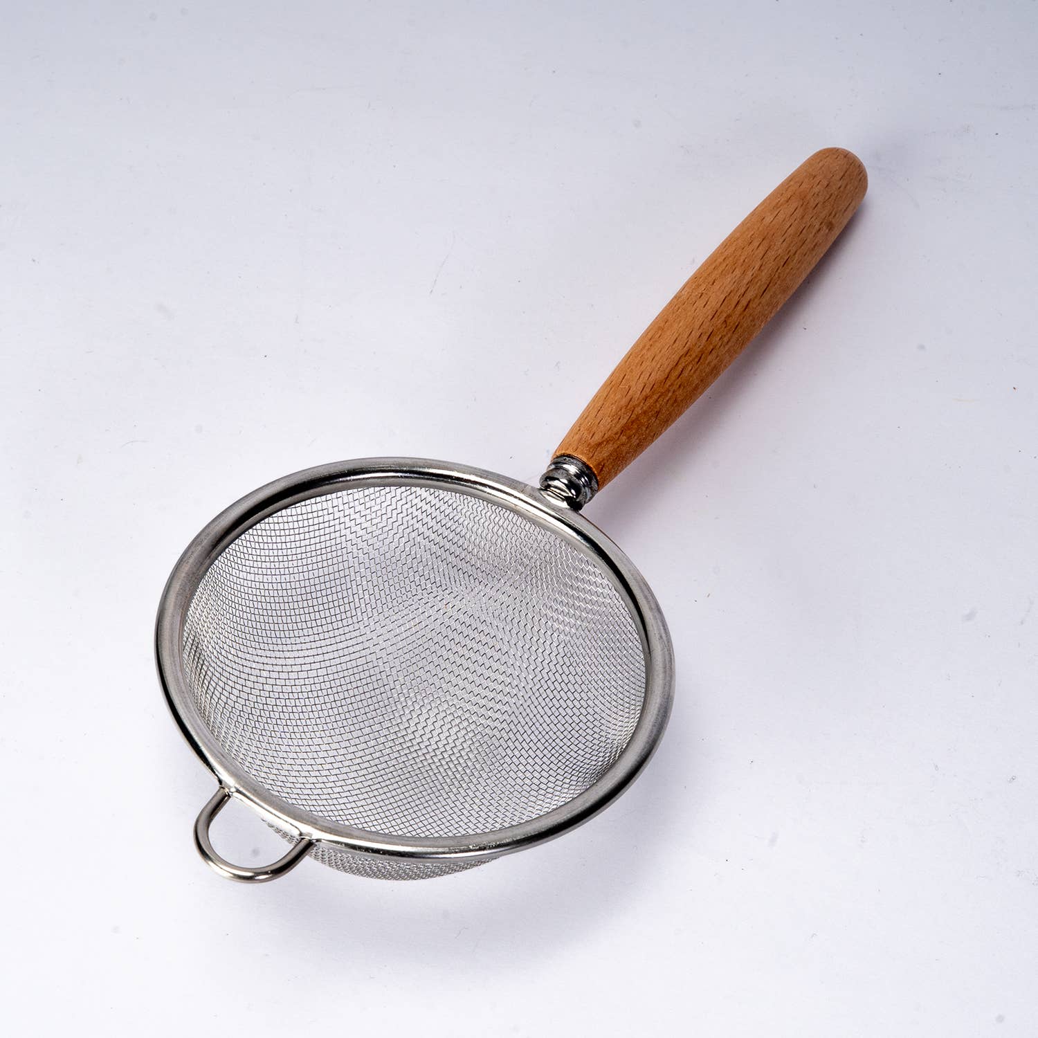 Stainless Steel Tea Strainer with Wooden Handle 3"D