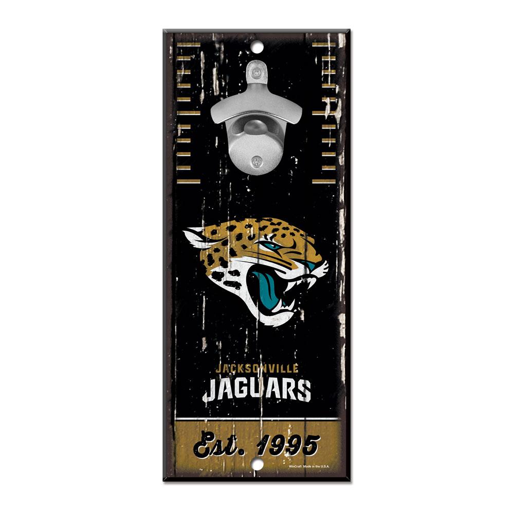Jacksonville Jaguars Wood Bottle Opener 5x11"