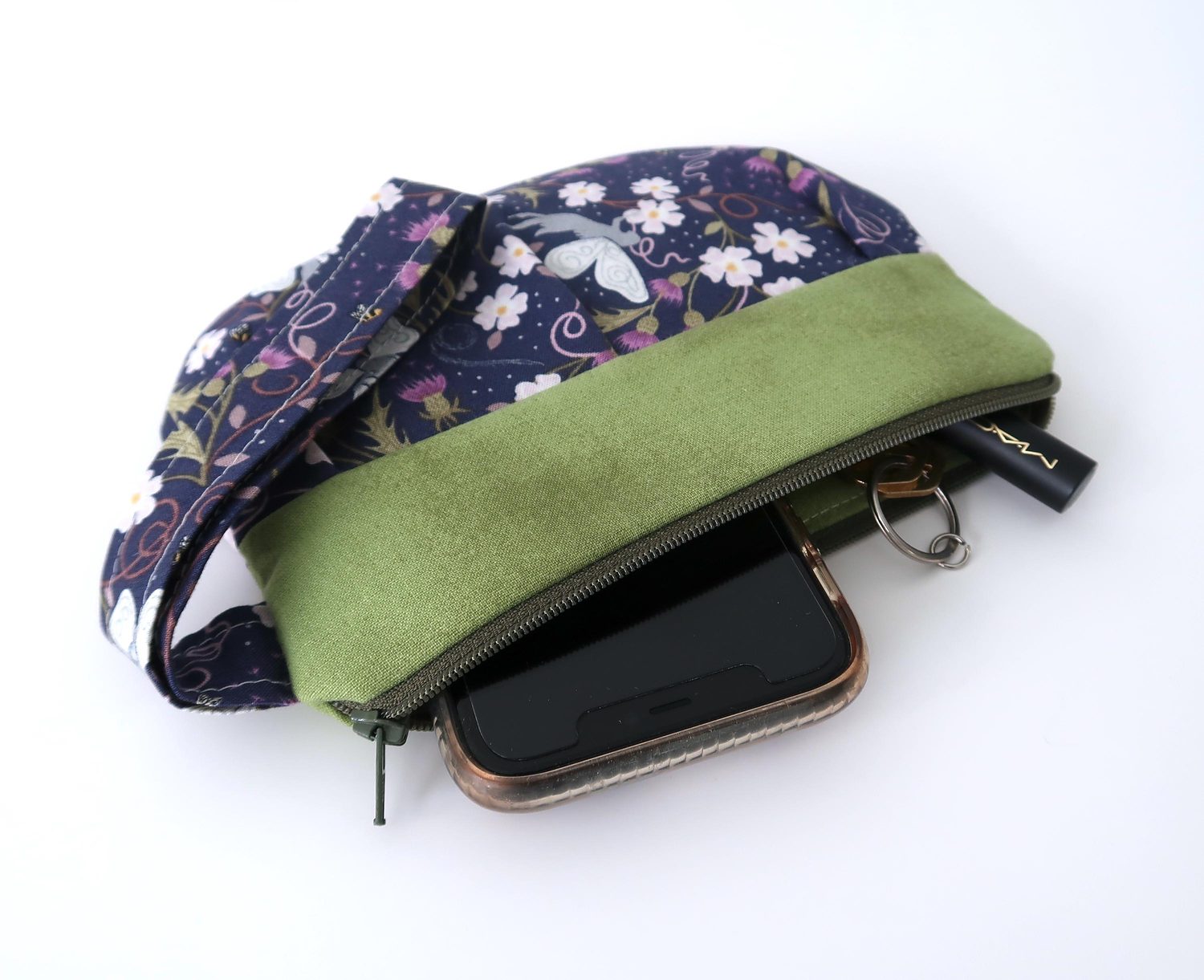 Pleated Wristlet – Purple Fairies, photo 2 of 6