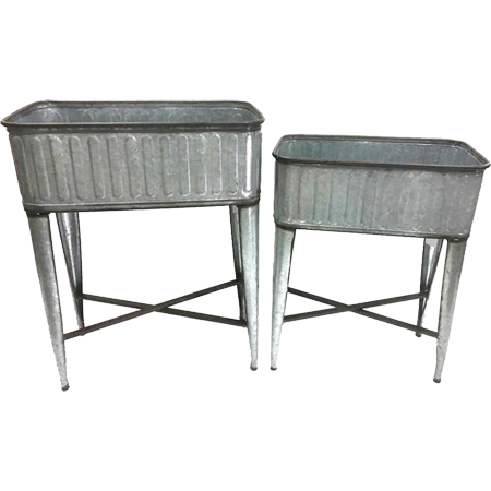KD Rectangular Washtub Planter, Large