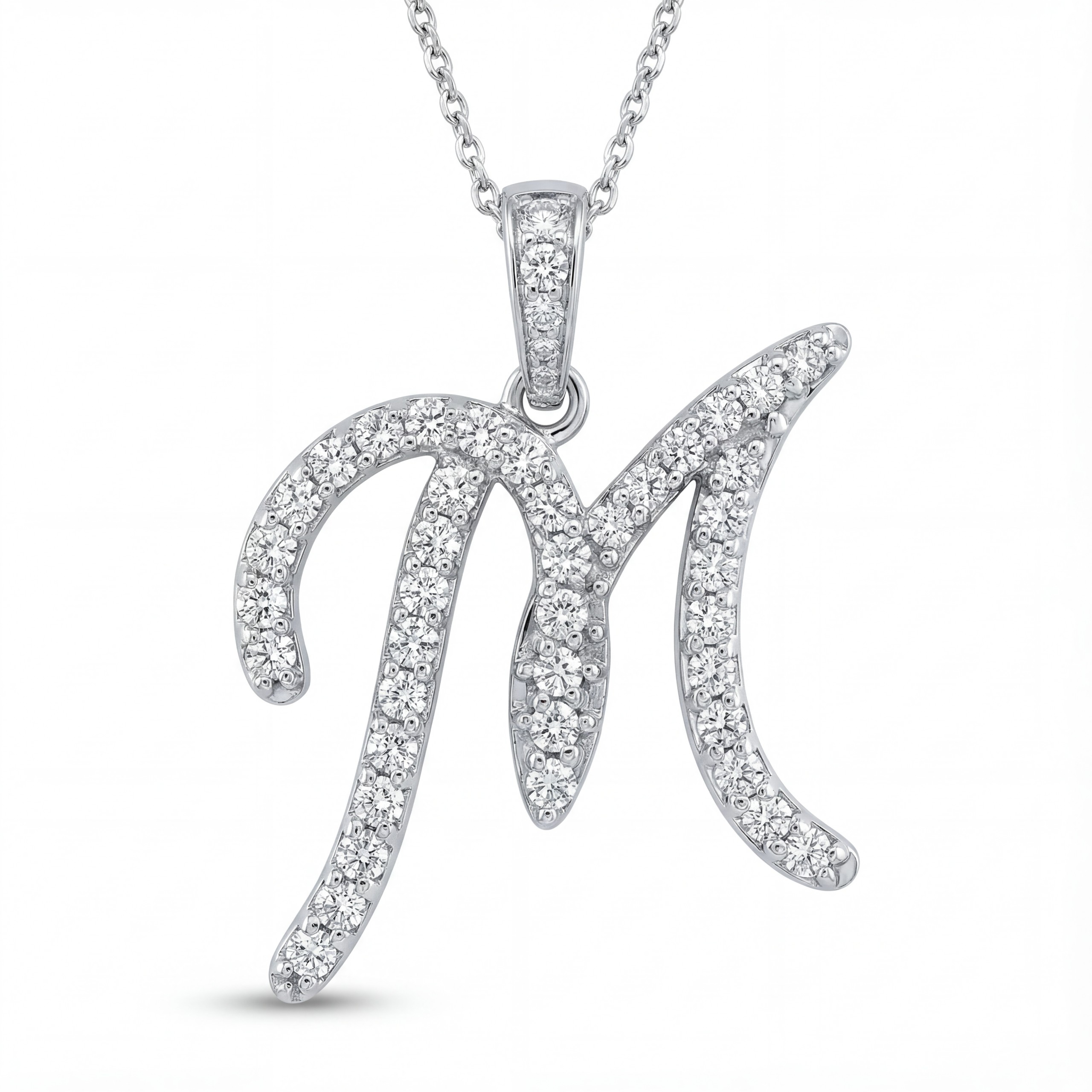 M Pendant – 0.45ct Diamond Pendant