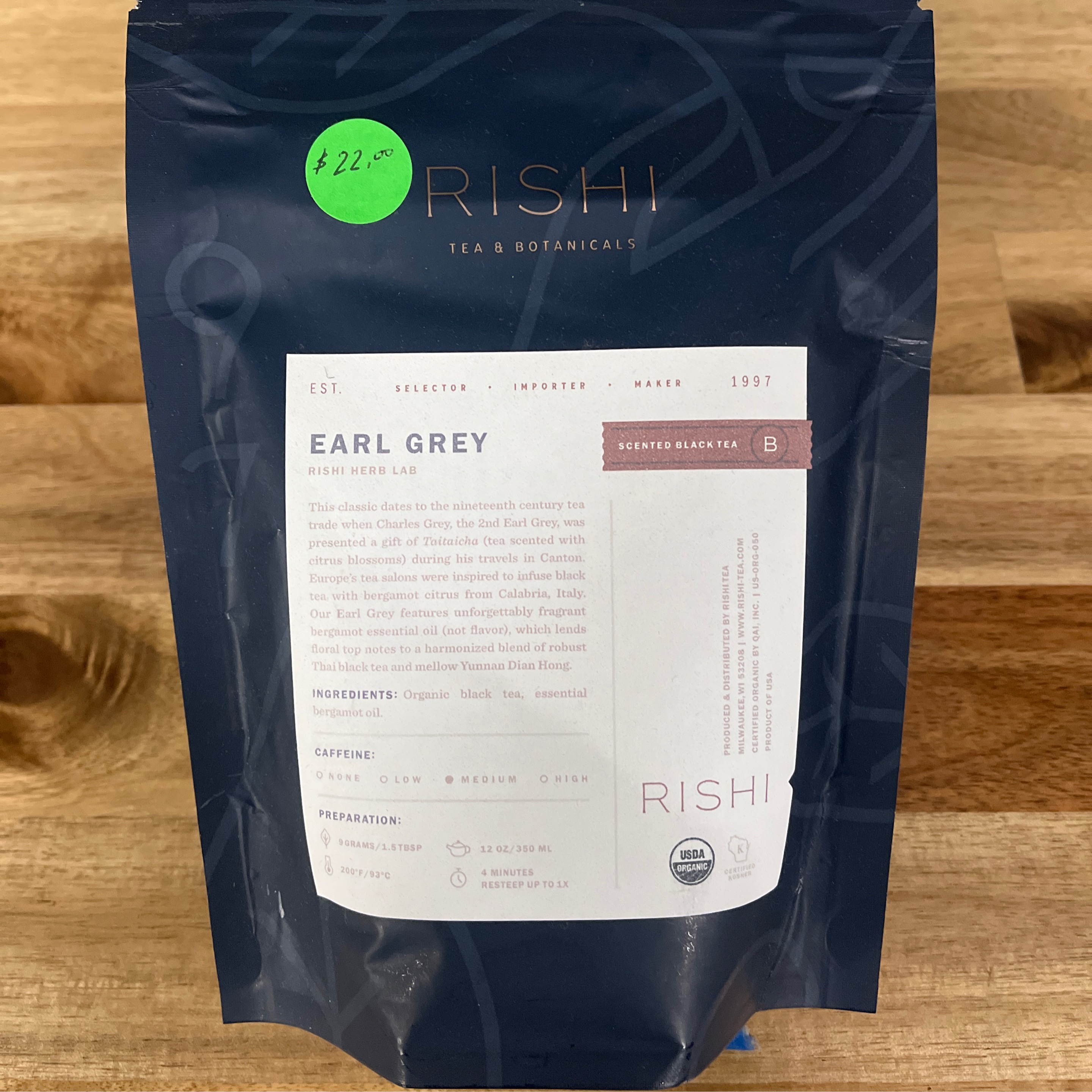 Earl Grey Retail Bag Tea  4oz