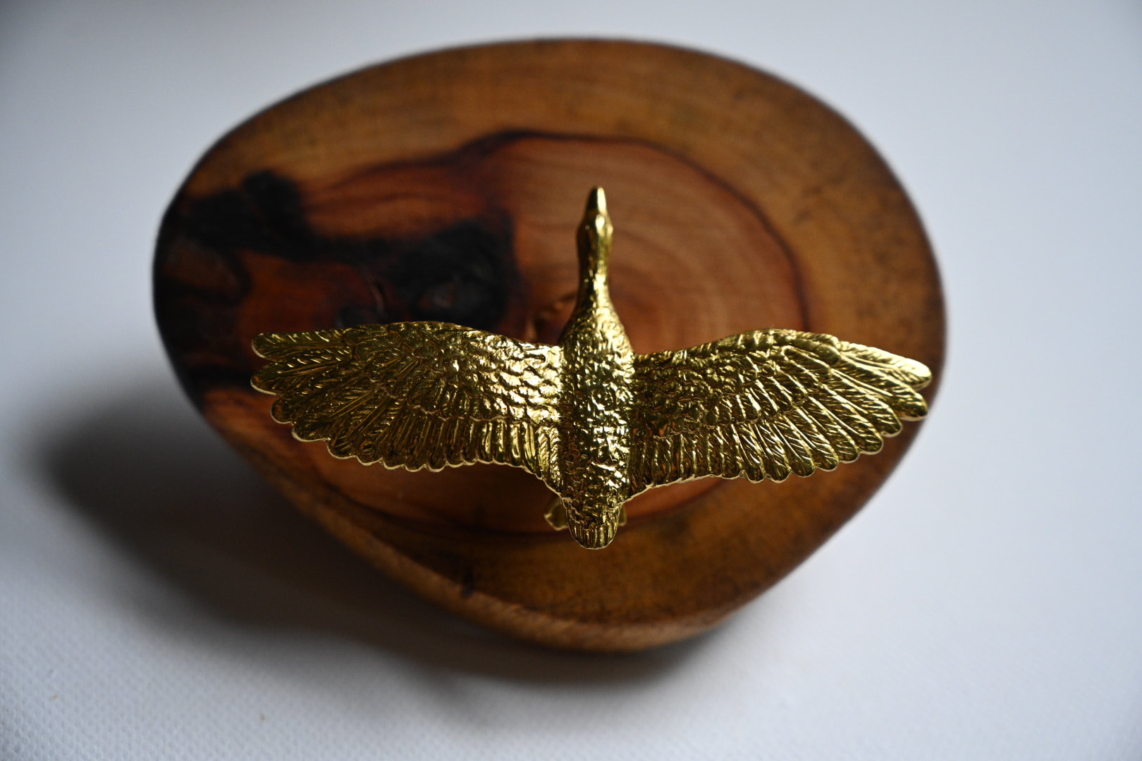 Mounted Bronze Goose