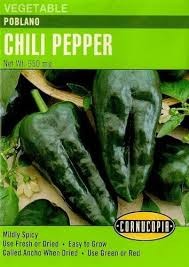 Poblano Chile Pepper Seed Pack