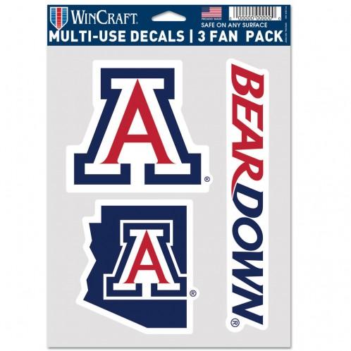Arizona Wildcats Multi Use 3 Pack Fan Decals
