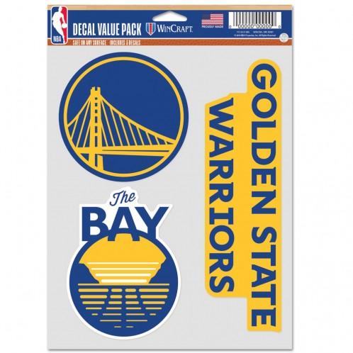 Golden State Warriors Multi Use 3 Pack Fan Decals