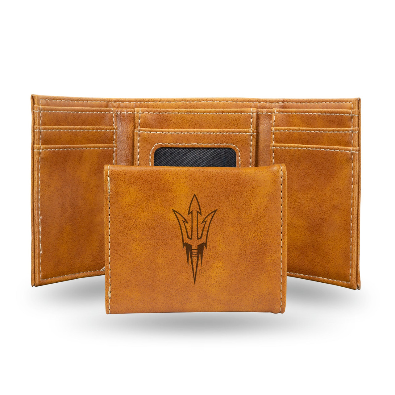 Arizona State Sun Devils Laser Engraved Trifold Leather Wallet