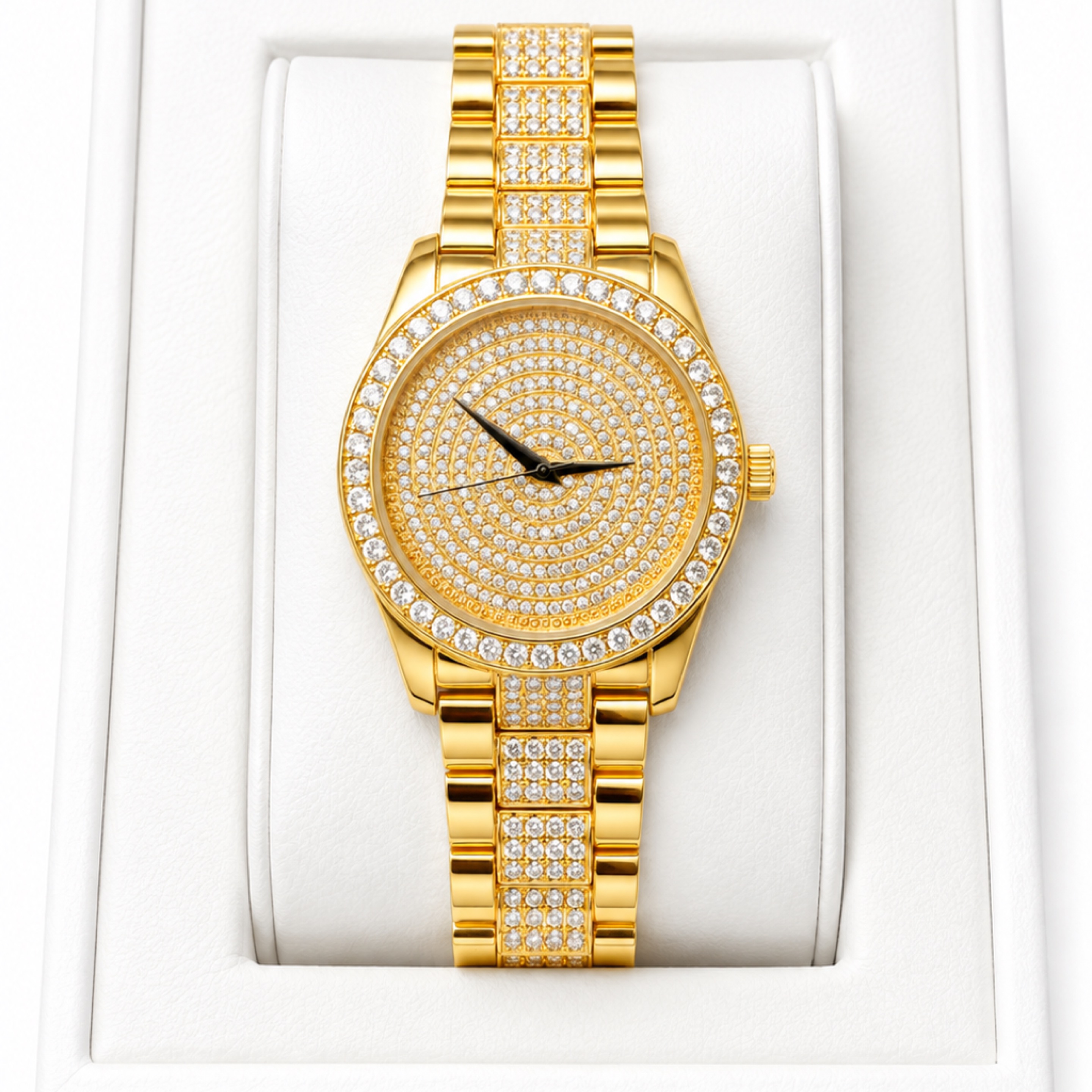 Iced Out Gold Watch 