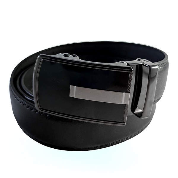 46" Cut To Size Gunmetal Black Ratchet Belt