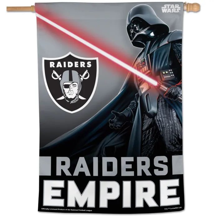 Las Vegas Raiders Star Wars Theme Vertical House Flag 28x40"