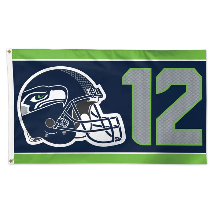 Seattle Seahawks Deluxe 12th Man Flag 3x5'